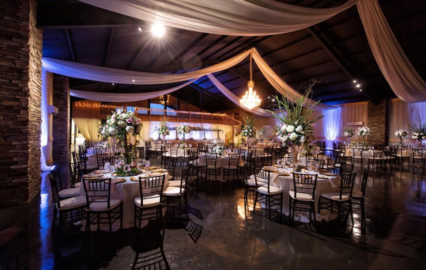 Elegant Florida wedding reception venue prepared for guests
